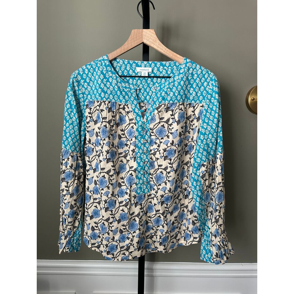 Sundance Women’s Floral Printed Explorer Top Size Petite Medium - Picture 2 of 7
